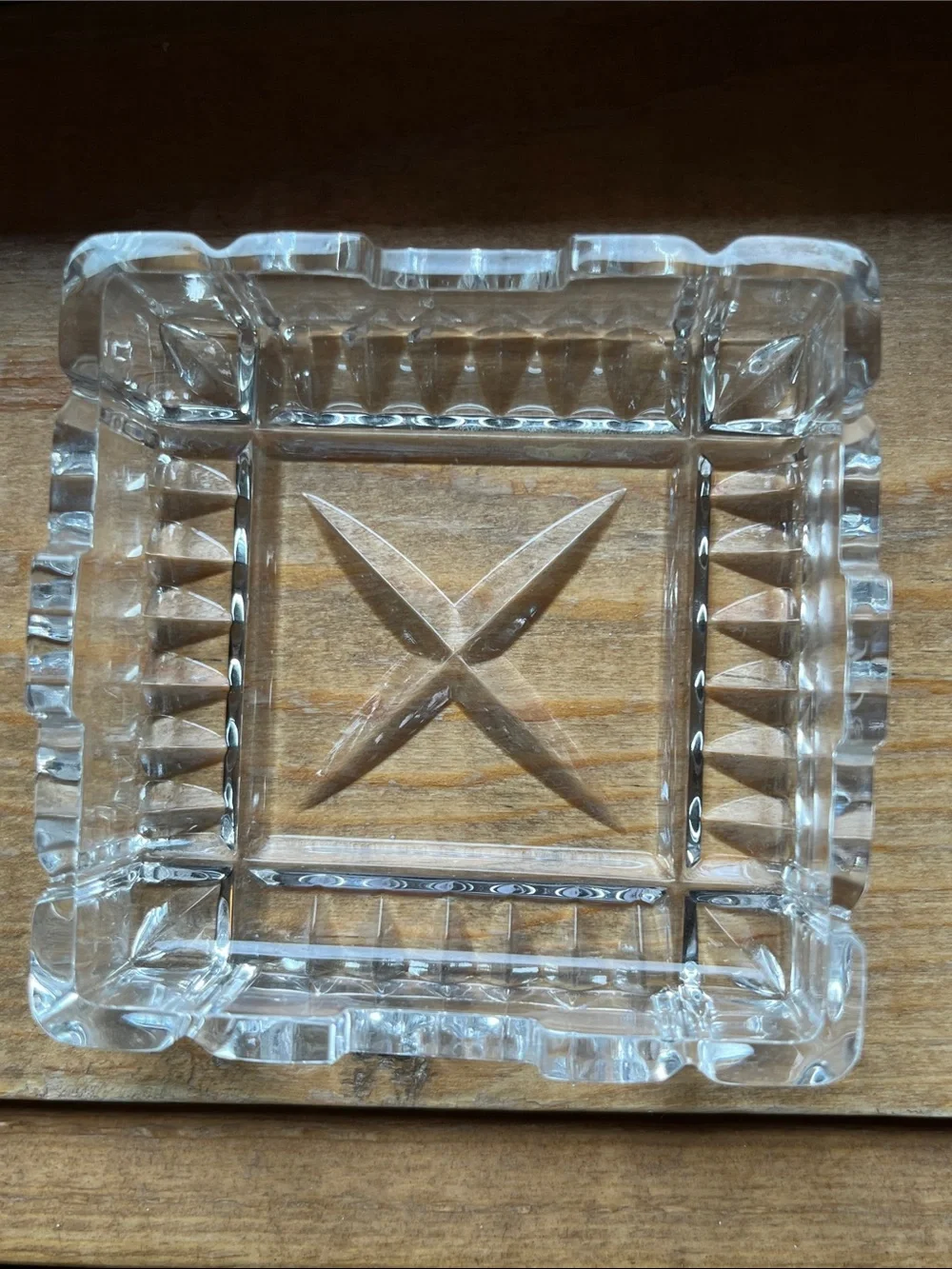 Irish Crystal Trinket Dish with Claddagh Etching